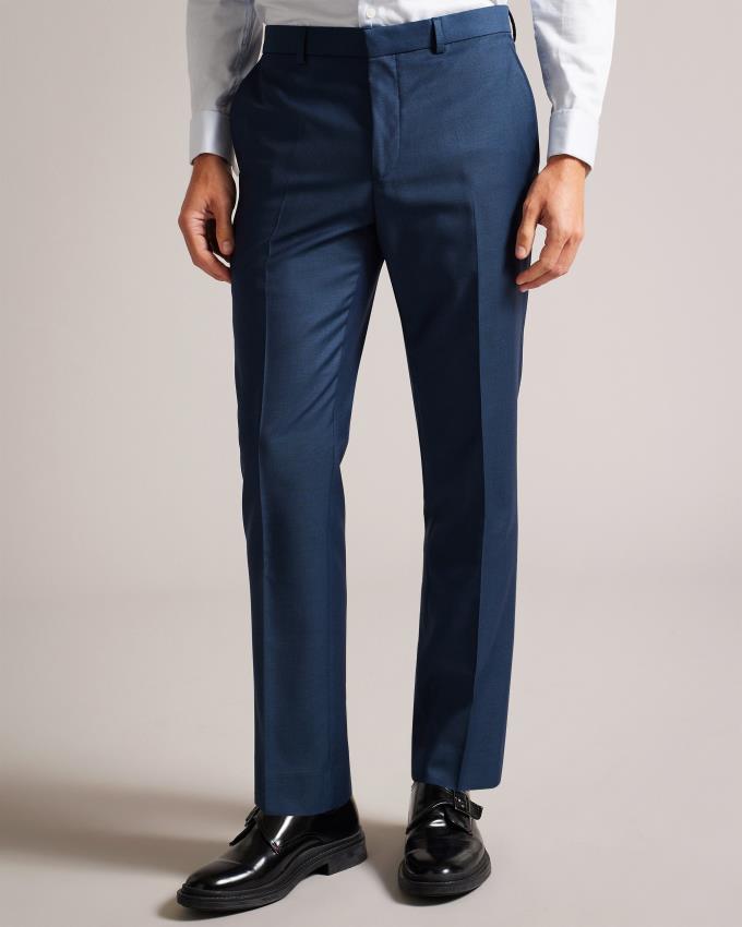 Pantalon Ted Baker Wool Blend Slim Suit Turquoise Bleu Homme | XNA-98448052